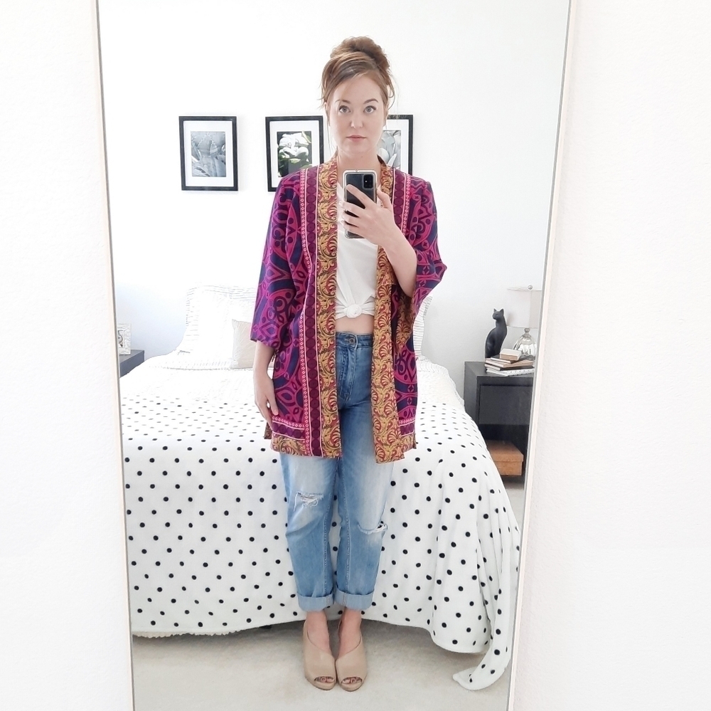 Chico's Boho Reversible Kimono 1 - Picture 2 of 9